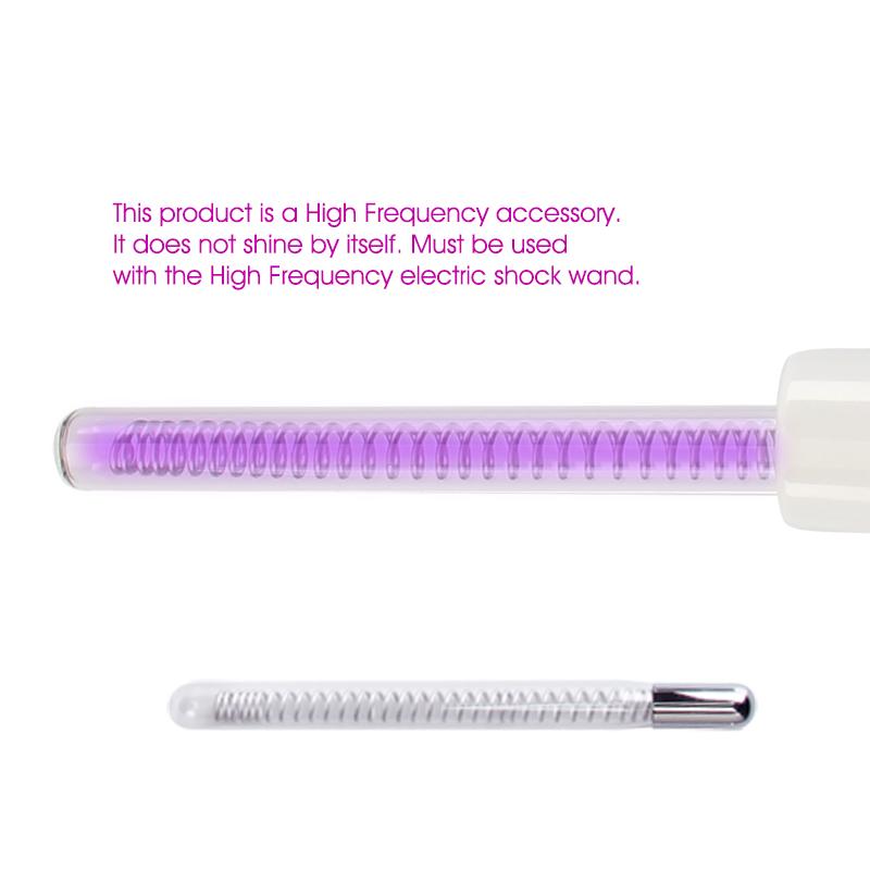 1 шт., высокочастотный аргоновый электрод для лица, насадка-насадка для трубок, массажер для лица, фиолетовый свет, уход за кожей лица, фиолетовый