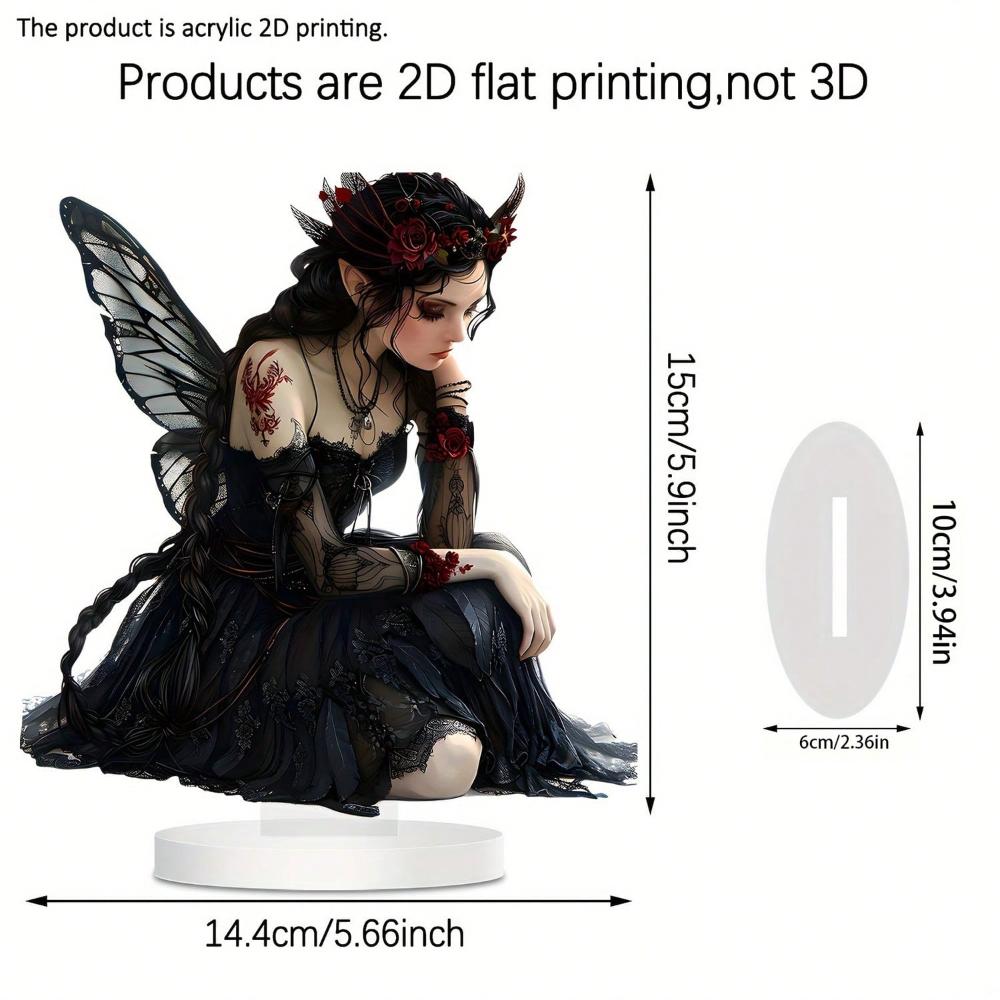 Книга фей «Черная бабочка», 2D плоский акрил, настольное украшение, подходит для гостиной, офиса, подарки, вечеринки, Рождество, Хэллоуин