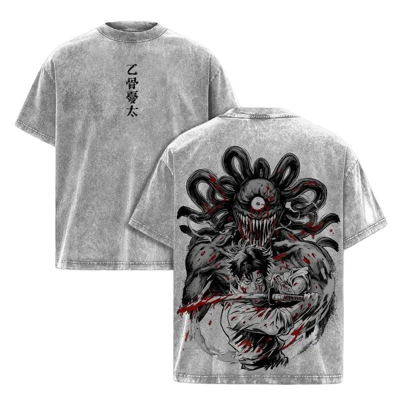 Jujutsu Kaisen Okkotsu Yuta Manga Tshirt Men Women Clothing Vintage Washed Oversized T shirt Summer Short Sleeve Cotton Tees