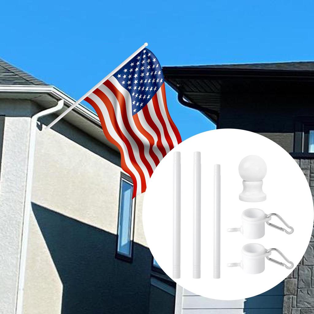 House Flag Pole Kit Portable Simple Flagpole for Store Commercial Garden