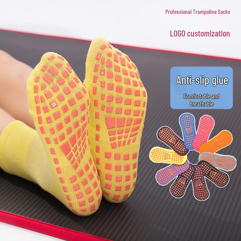 Non-slip Mesh Yoga & Trampoline Socks for Adults and Kids - Adhesive Dots for Playground and Early Education Activities