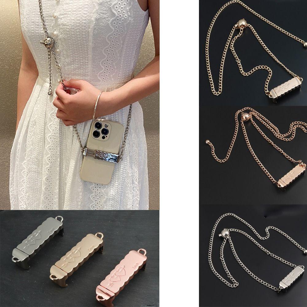 Hanging Chain Crossbody Chain Stand Anti-loss Back Clip Holder Crossbody Lanyard Phone Bag