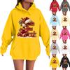 Women's Casual Comfortable Long-Sleeved Christmas Letter-Printed Warm Hooded Crew-Neck Sweatshirt