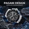 New PAGANI DESIGN Luxurys Men Quartz Watch VK64 Sapphire Glass AR Coated Chronograph 100M Waterproof Luminous Watch for Men
