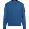 Мужской пуловер с круглым вырезом и нашивкой с логотипом, свитер, синий 8115506A2-V0024