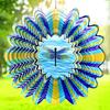3D Animal Wind Spinner Decoration with Hook Indoor Outdoor Garden Yard Porch Colorful Turtle Butterfly Rooster Dragonfly Flower Wind Chime Hanging