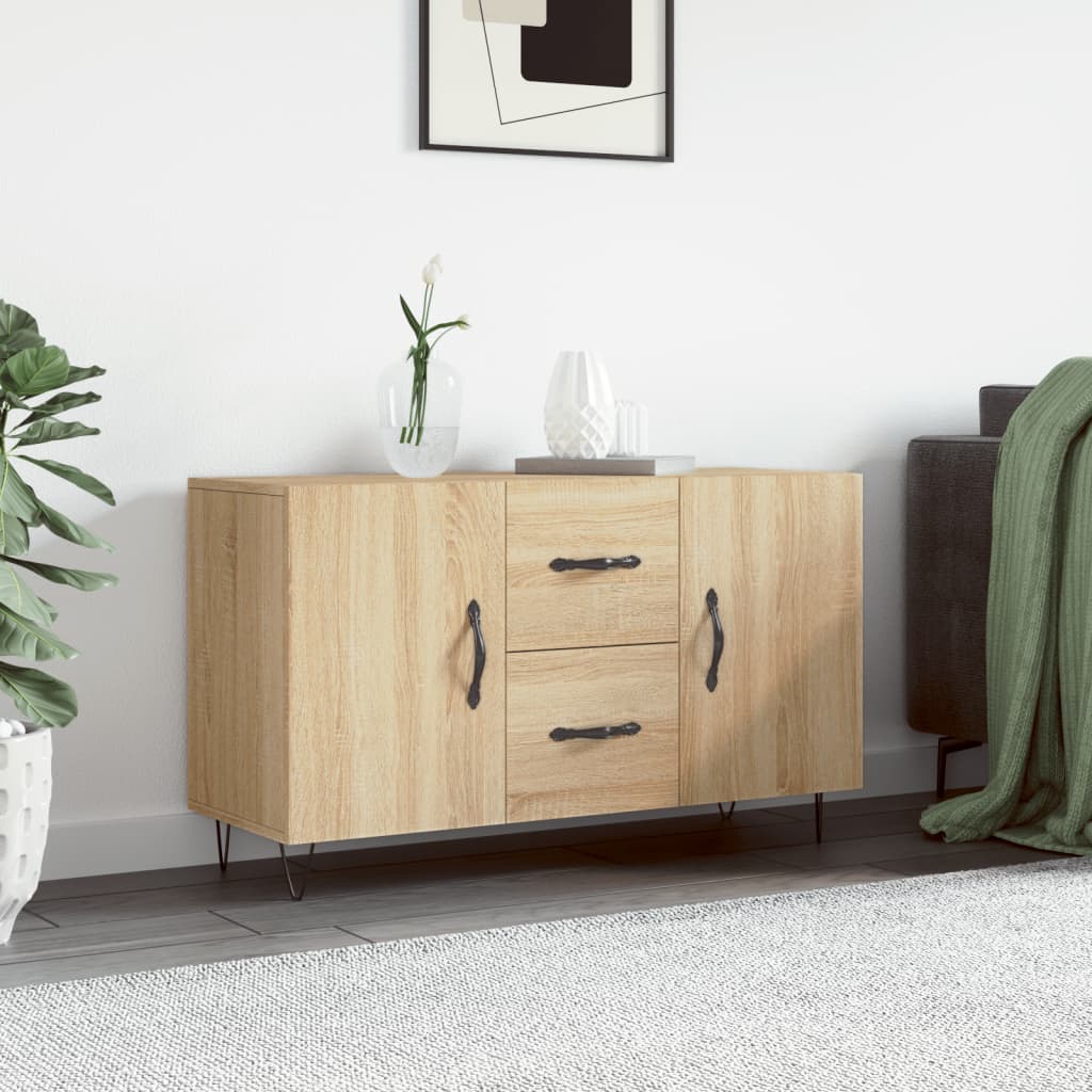 Vidaxl Komoda, Dąb Sonoma, 100X36X60 Cm, Materiał Drewnopochodny
