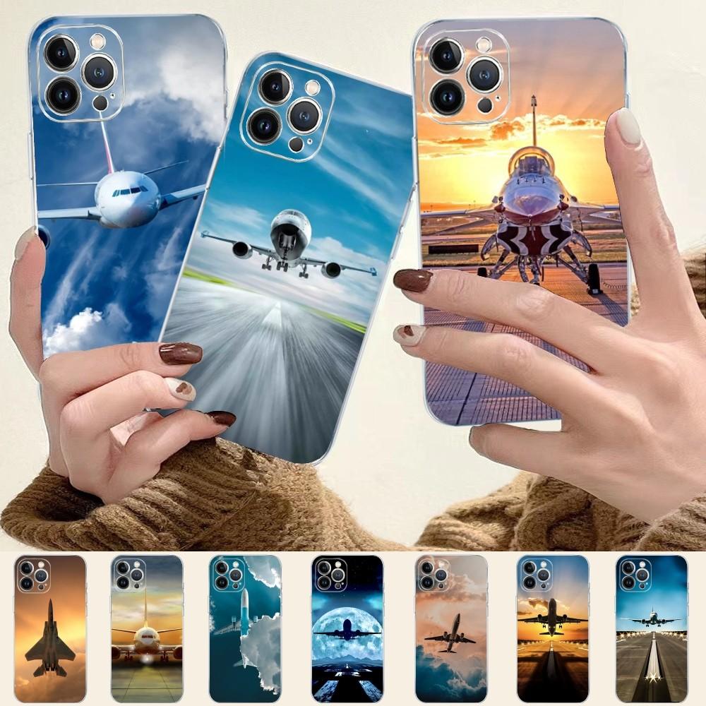 Aircraft Airplane Phone Case For iPhone 14 11 12 13 Mini Pro XS Max Cover 6 7 8 Plus X XR SE 2020 Funda Shell