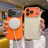 Роскошный силиконовый чехол для iPhone 17 16 15 14 13 Pro Max Plus Air Для Magsafe Магнитная Беспроводная Зарядка Защита Камеры Защитный Чехол
