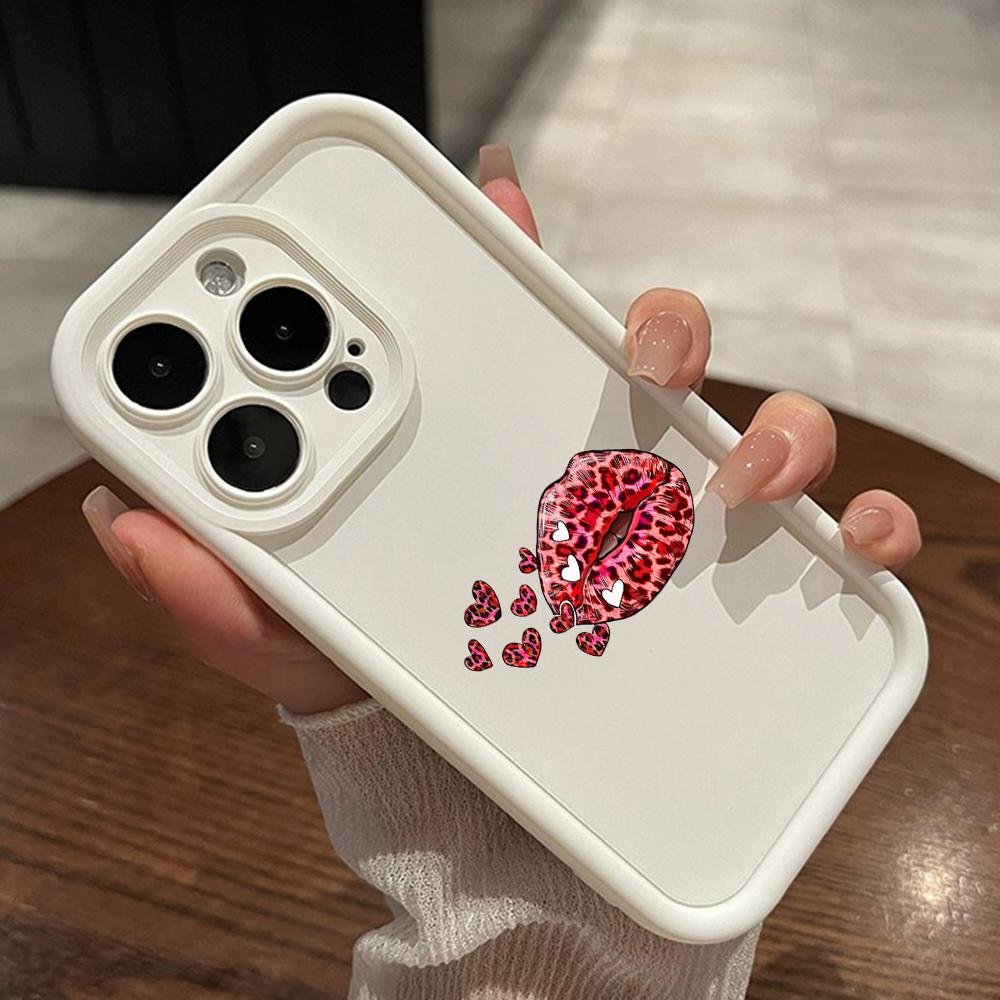 LZ21 Lips kiss design art силиконовый чехол для телефона Xiaomi 11 Lite 5G 14T Redmi 14C 13C A3 Note 12 11 9 10 13 Pro Plus противоударный задний чехол