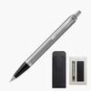 Parker Шариковая ручка IM Матовый металл CT Средний стержень с чехлом для ручки Подарочный набор Оригинальный импортный продукт 2143415Z V1d На масляной основе