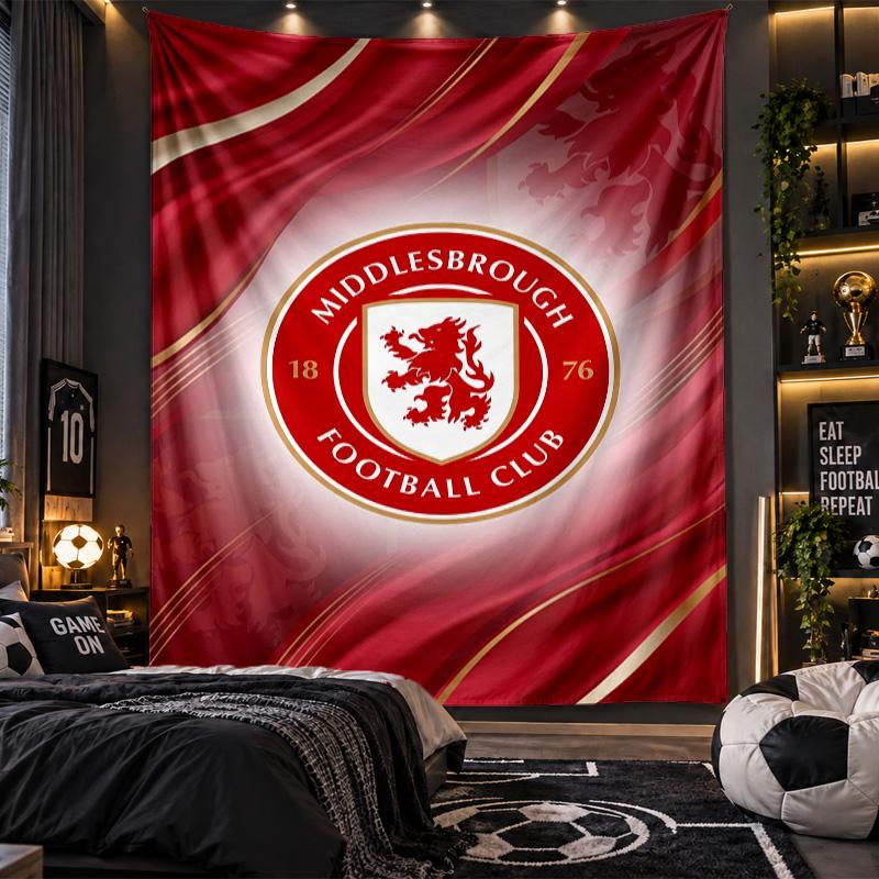 Wall Hanging Tapestry Middlesbrough Print Cloth for Living Room Bedroom Home Decor