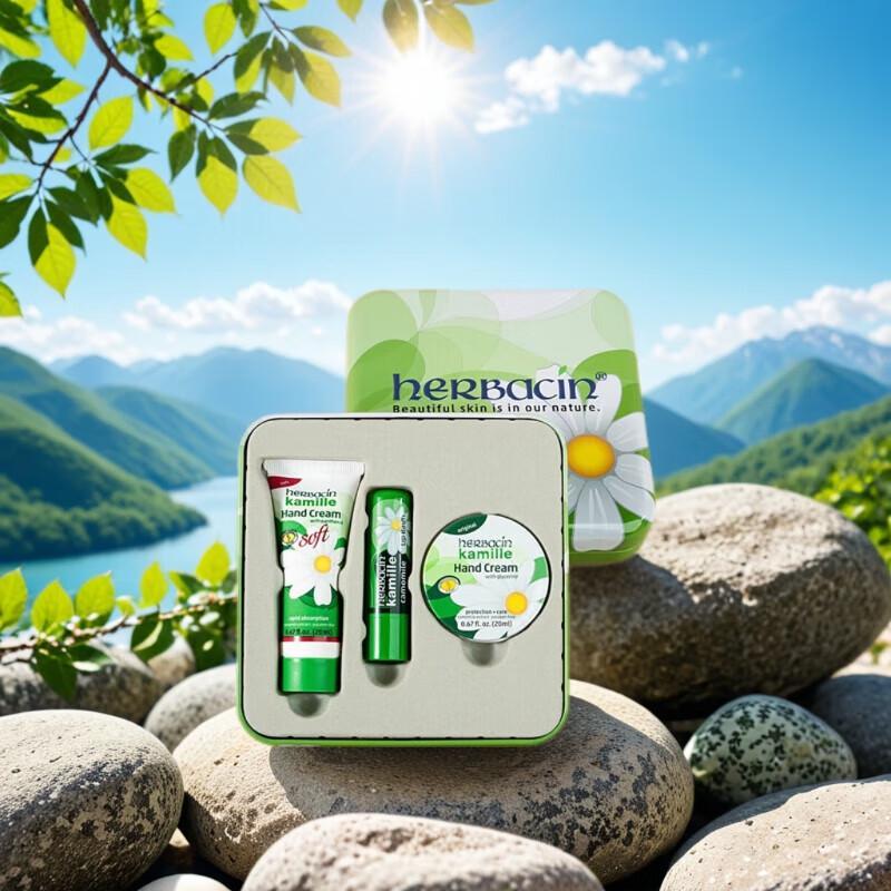 Herbacin Chamomile Skincare & Mijia Thermos Gift Set