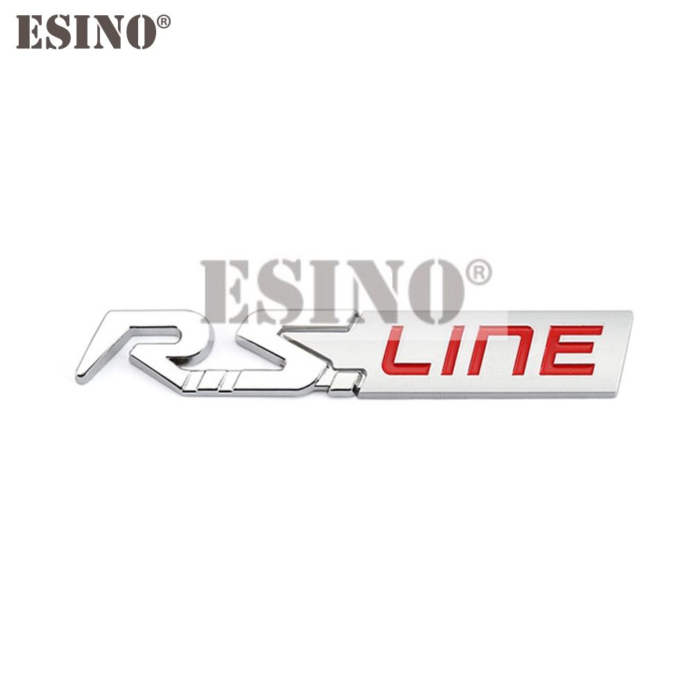 Car Styling 3D Metal Chrome Zinc Alloy Emblem Badge for Renault RS Line Clio Captur Megane Kadjar Arkana Koleos Sandero Safrane