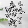 10 цветов, 12 шт., 3d наклейки-бабочки, украшения для гостиной, спальни, зеркальные наклейки, полые бабочки
