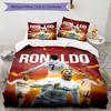 3pcs Soccer 7 (3) Design Cover Set - HD Printed Bedding with 1 Cover and 2 Pillowcases - Perfect for Home and Dorm Decor