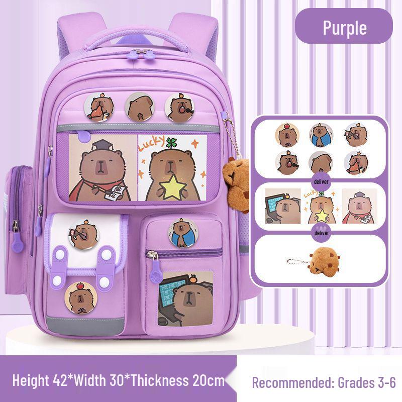 Легкий детский рюкзак с защитой позвоночника для 1-6 классов, большой вместимости, идеально подходит для мальчиков и девочек.