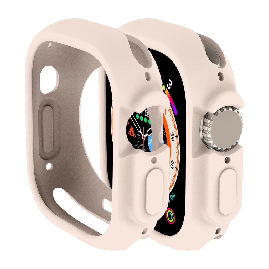 Мягкий силиконовый чехол для Apple Watch 9 8 Ultra 49 мм 45 мм Защитная крышка Для iWatch серии 7 6 5 4 SE 40 44 41 мм Бампер