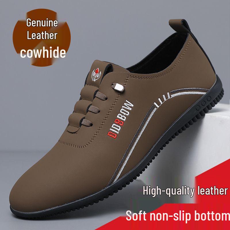 Men's Soft Sole Leather Loafers - 2025 Casual Business Slip-ons for Autumn & Spring