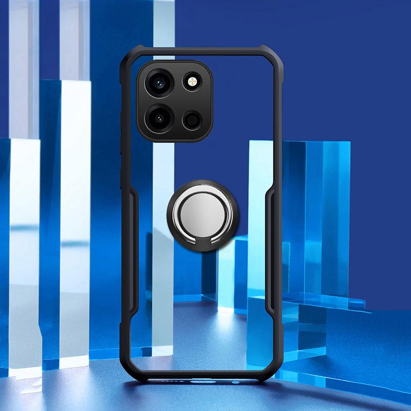 For OnePlus Turbo 6 Case Hard Phone Case Clear Transparent Shockproof Car Navigation Holder Ring for OnePlus Turbo 6V Phone Casing