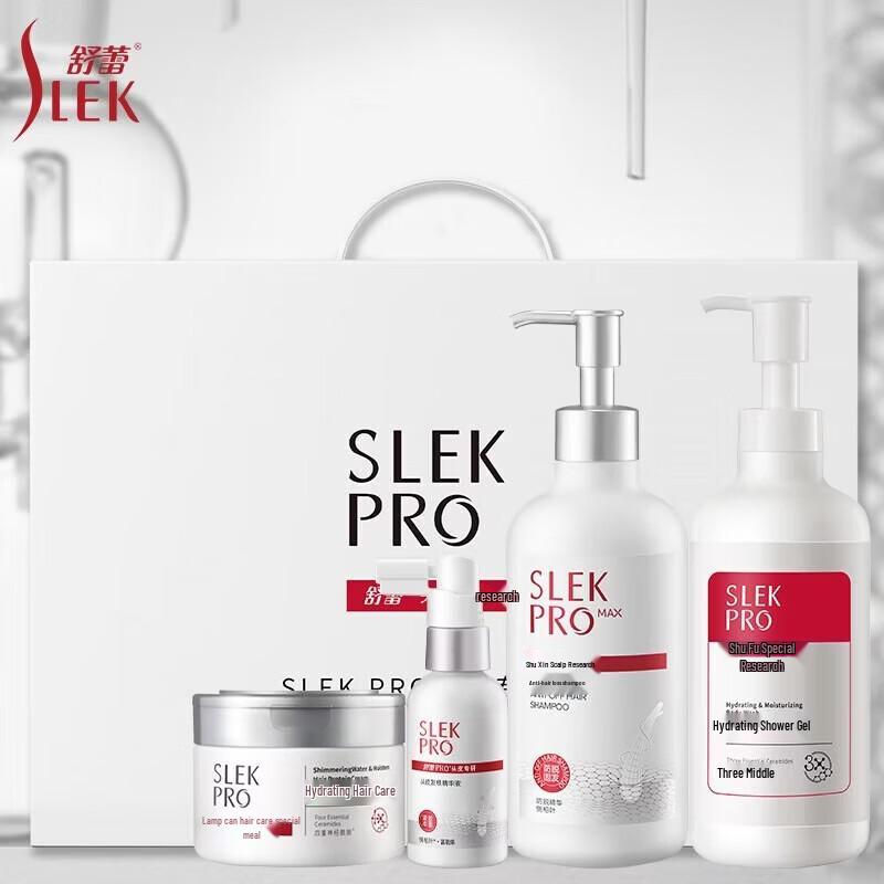 Набор гелей для душа и волос Slek PRO против перхоти и увлажняющий
