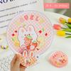 Summer Cool Fan Memory Steel Wire Foldable Group Cartoon Round Portable Mini Cloth Handle