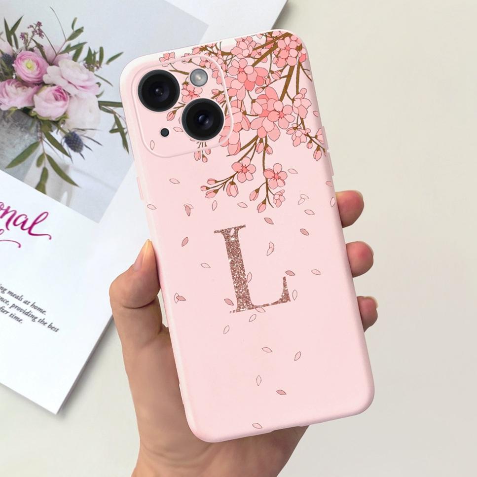 For Apple iPhone 15 15Pro 5G Case Fashion Letter Flower Luxury Crown Soft Silicone Cover For iPhone15+ 15Plus 15 Pro Max Bumper