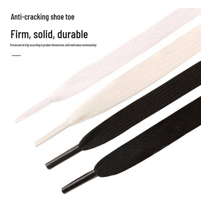 8mm Flat Cotton Shoelace Drawstring for Hats, Pants, and Clothing - In Stock