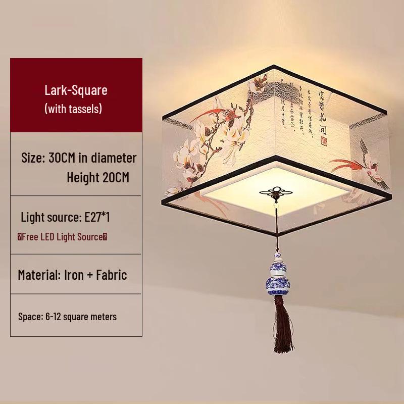 Светодиодный Потолочный Светильник для Балкона, Прихожей или Спальни - Маленький Подвесной Светильник в Новом Китайском Стиле