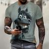 Funny 3D Donkey Print T Shirt For Men Street Trend Hip Hop Clothing Casual O-neck Short Sleeve T-Shirt Fashion Loose Summer Tops