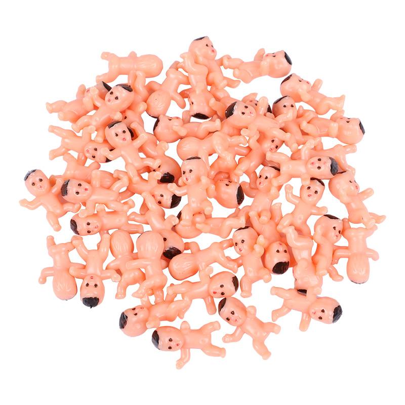30/60Pcs Mini Plastic Babies Doll Baby Shower Favors Gender Reveal Party Decor Supplies Ice Cube Game Props Toy Gifts for Guests