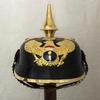 German Prussian Pickelhaube Helmet, Imperial Officer Spike Helmet Wearable for Adult LARP, Cosplay Reenactment Armor