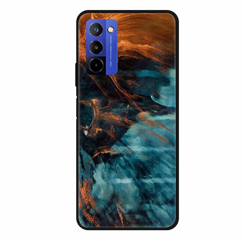 Чехол для Wiko 10 Мраморный 6.75" ТПУ Мягкий Силикон Задняя Крышка Чехол для Телефона для Wiko 10 Wiko10 Coque Мультяшный Ударопрочный Противоударный Funda