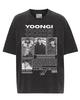 YOONGI BTS Футболка Женская Мужская Подарки для Фанатов Хлопок Оверсайз Y2k Короткий Рукав Корейский Kpop Уличная Одежда Харадзюку Женская Одежда