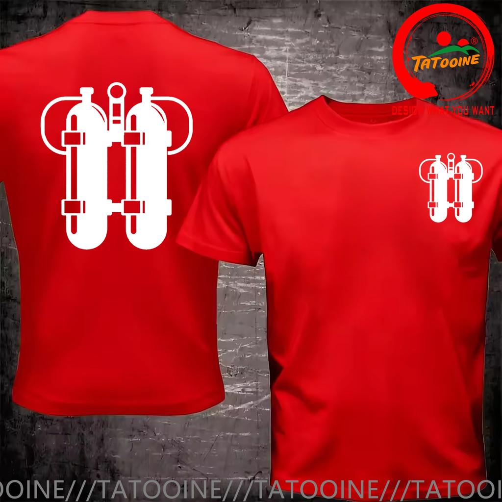 Funny Design Scuba Diving Twinset Print Shirt Unisex Fashion Trendy Casual Clothing Stylish Tops Tee Shirt Leisure Tshirt Unisexs