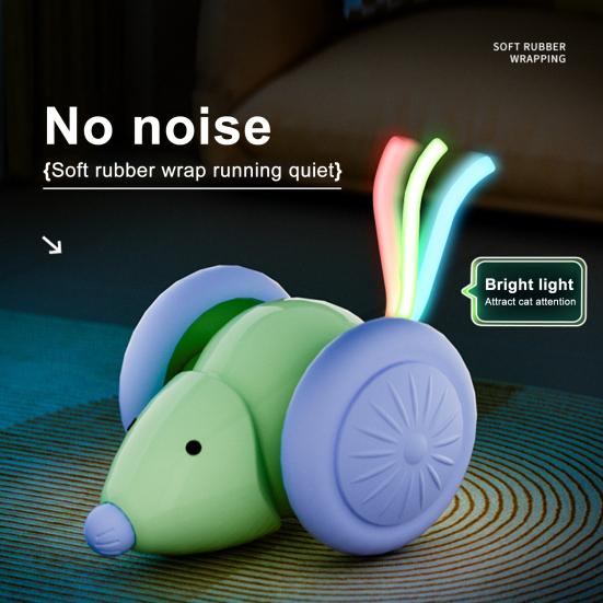 Электрическая мышь кошка интерактивная игрушка умная мышь кошка со светодиодным хвостом стимулируется