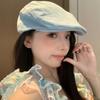 Японские новые простые нишевые береты синего цвета Casp для женщин, летние тонкие универсальные шляпы Show Face, маленькие ретро-литературные шляпы Forward