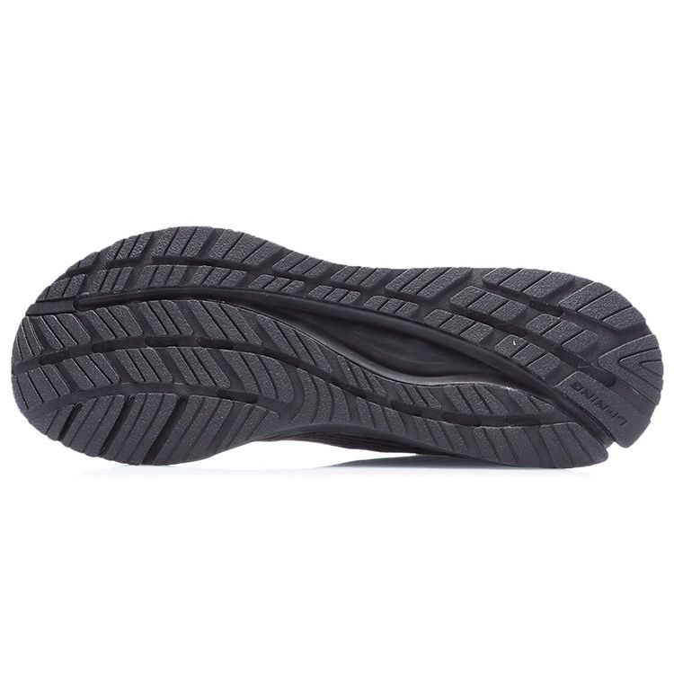 Li-Ning Удобные универсальные амортизирующие нескользящие износостойкие дышащие легкие низкие кроссовки для бега унисекс черные ARHR059-3