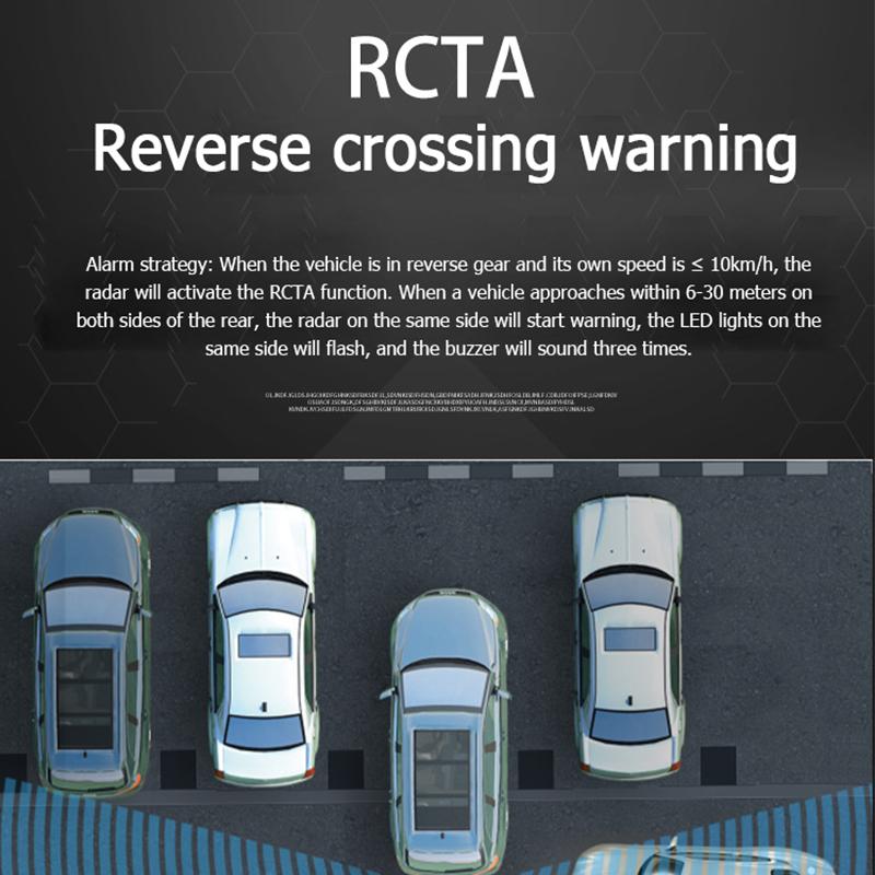 Car BSD BSM BSA Blind Area Spot Warning Drive Mirror Rear 77GHZ Radar Microwave Detection System