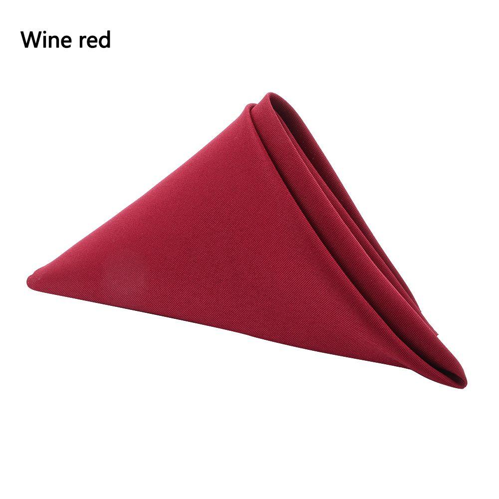 Party Supplies Washable Soft Solid Red Wedding Table Cloth Dinner Napkins Cloth Napkins