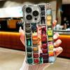 Набор Акварели Палитра Красок Покрытие Чехол для Телефона Для Iphone 16 17 Pro Max Air 16E 14 15 Plus 12 13 Mini Противоударный Чехол с Подушкой Безопасности