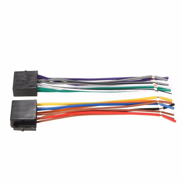 Universal Adapters Wire Harness Adapter Universal Female ISO Wiring Harness Car Radio Adaptor Connector Wire Plug Kit Radio Accessories 4