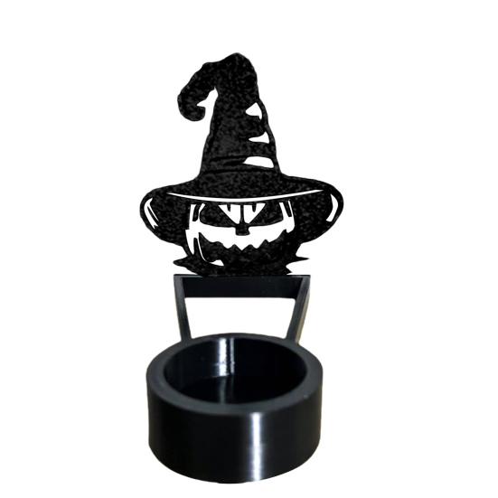 Хэллоуин Подсвечник-тень Жуткий Мрачный Жнец Тыква Летучая мышь Ведьма Призрак Тень Подставка для чайной свечи Подсвечник Настольное украшение