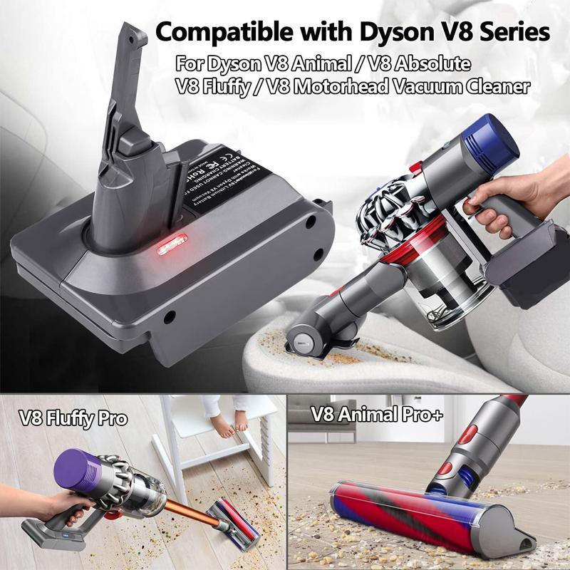 Адаптер для литий-ионного аккумулятора Bosch 18V BAT609 BAT618 для преобразования в аккумулятор Dyson V6 V7 V8 для использования с ручным пылесосом Dyson