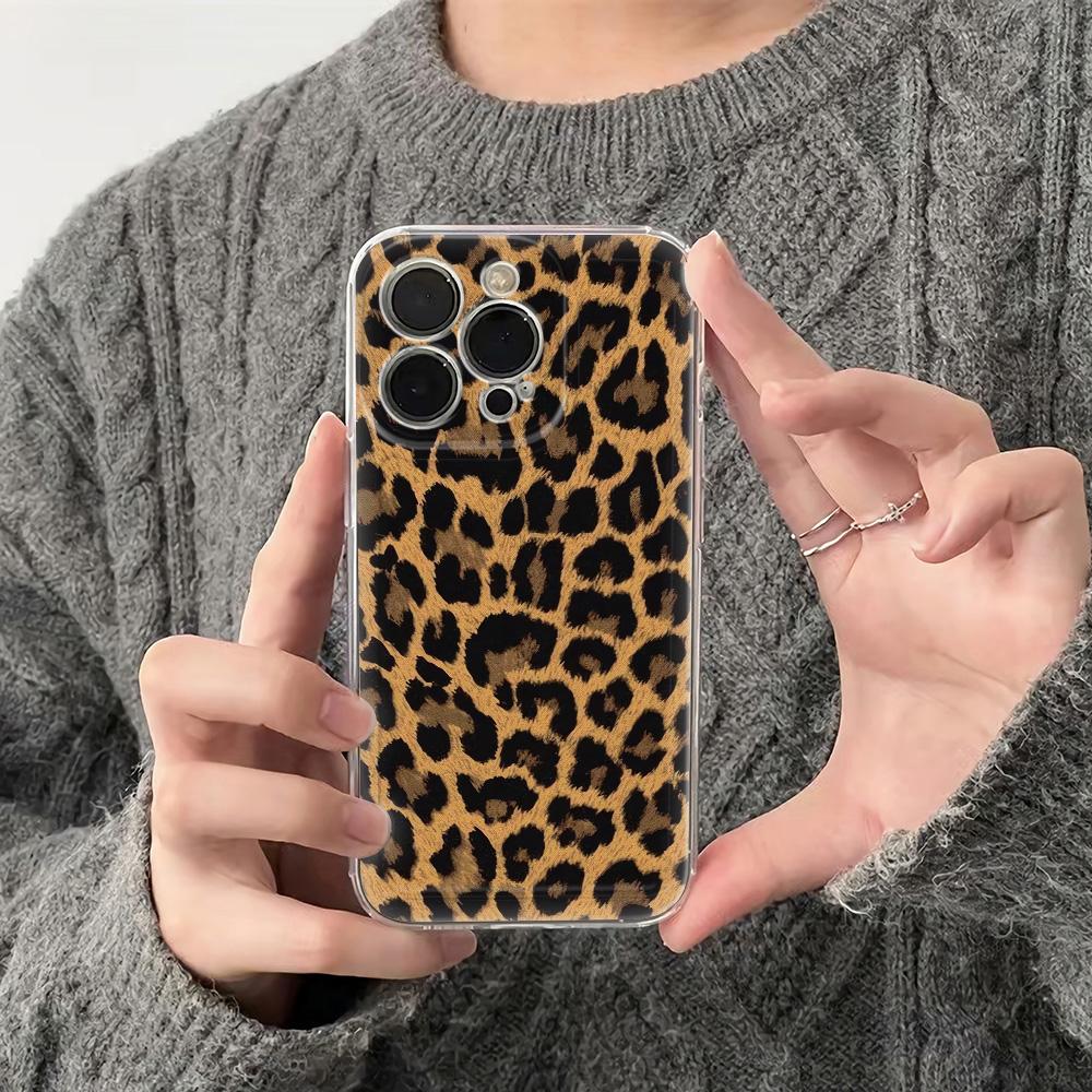 Ultra Clear Sexy Leopard Print Fashion Phone Case For Samsung A50 A7 2018 S20 Fe S22 S22 Plus S22 Ultra S21 Shockproof Cover