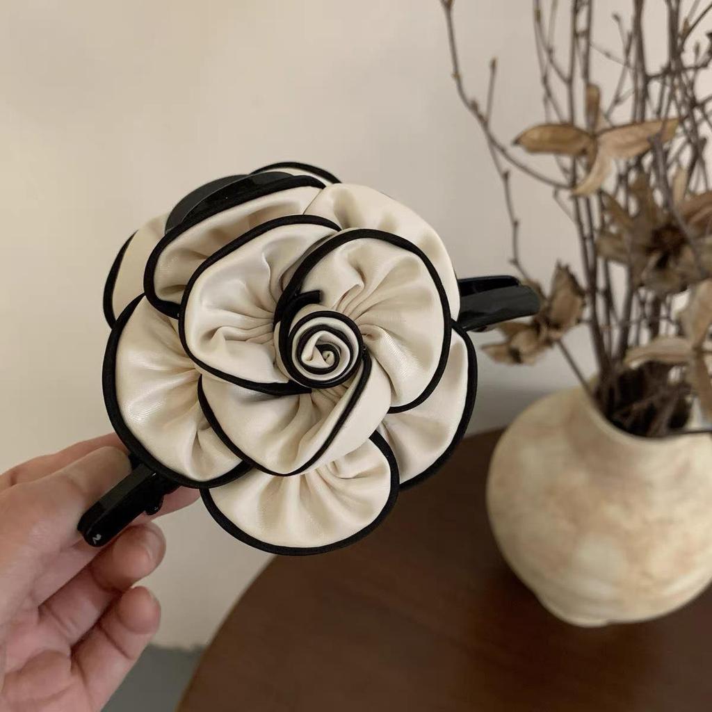 Зажим для волос Caro Floral Fabric Rose - Аксессуар для пучка в европейском и американском стиле