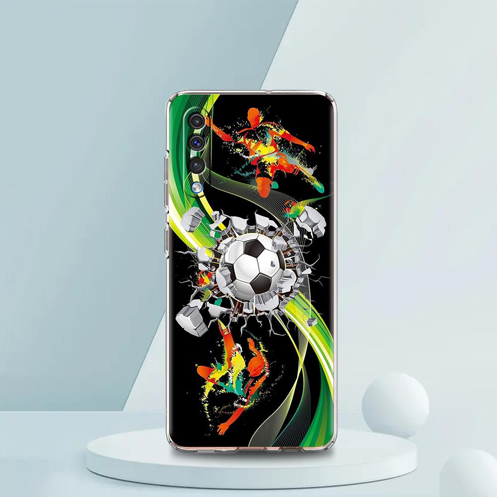 Прозрачный чехол для телефона для Samsung Galaxy A16 A14 A12 A22 A24 A42 A06 A20 A30 A40 Мягкая TPU крышка с рисунком Футбол Футбол Футбол
