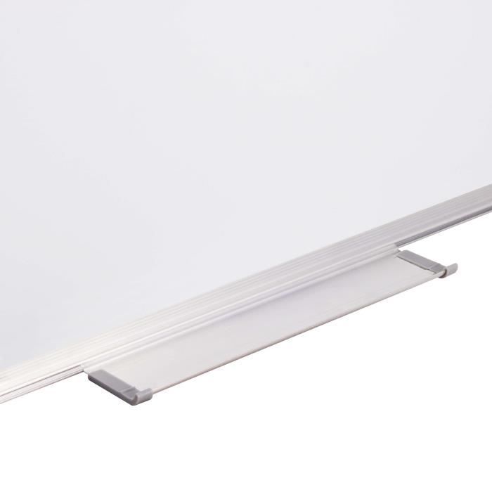 Tableau Blanc Magnétique - SPRINGOS - 90x60 cm - Aluminium - Bords Arrondis - Inscription