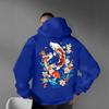 Unisex Oversized Hooded Sweatshirt With Japanese Ukiyo-e Cherry Blossom Koi Fish Print Soft Fleece-Lined Casual Top