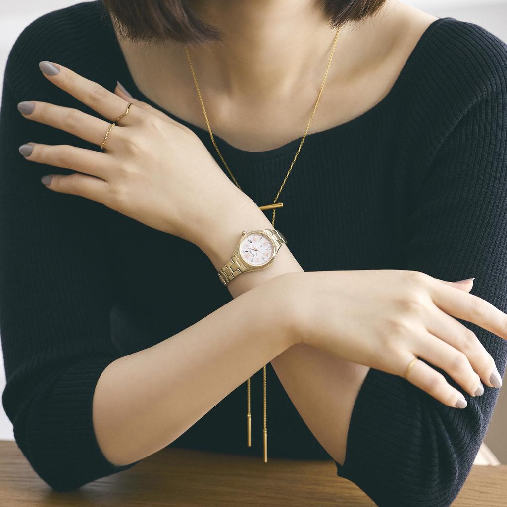 Seiko Watch Lucia Grow SSQW098 Lady Gold Watch Women's